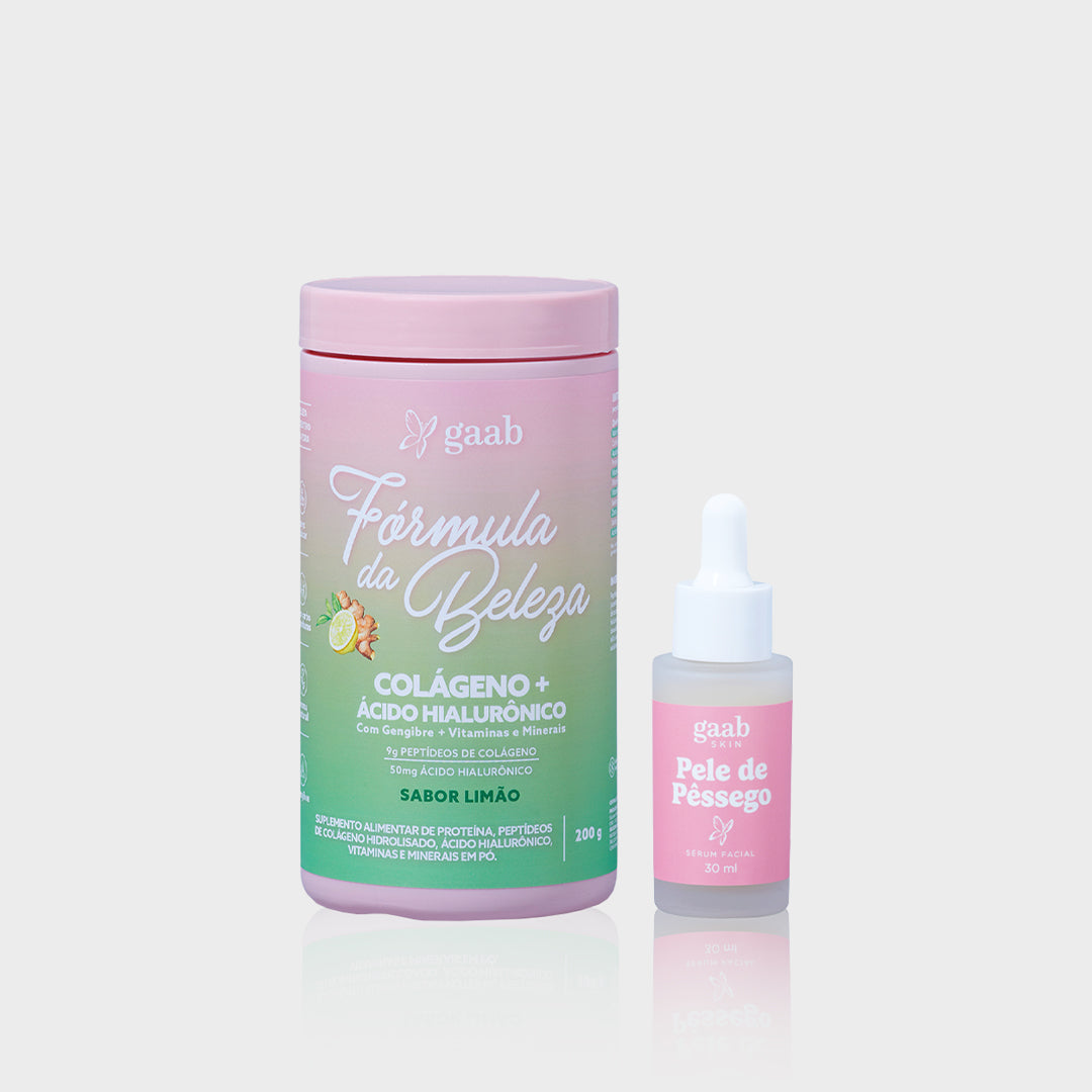 Colágeno Fórmula da Beleza + Sérum Facial - Pele Perfeita | Gaab